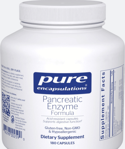 Pancreatic Enzyme Formula: Digestive Support Capsules - 180