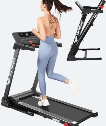 Portable Electric Treadmill: 64 Programs, Large Belt